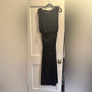 Laundry By Shelli Segal Black Cowl Neck Sleeveless Maxi Gown